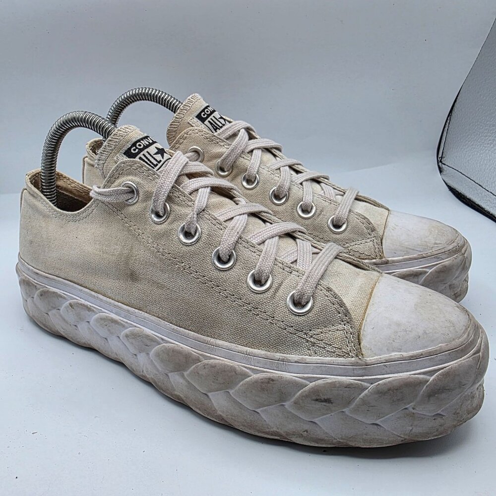 Converse Chuck Taylor Runway Cable Womens Size 8 White Platform Lift Ox Shoes